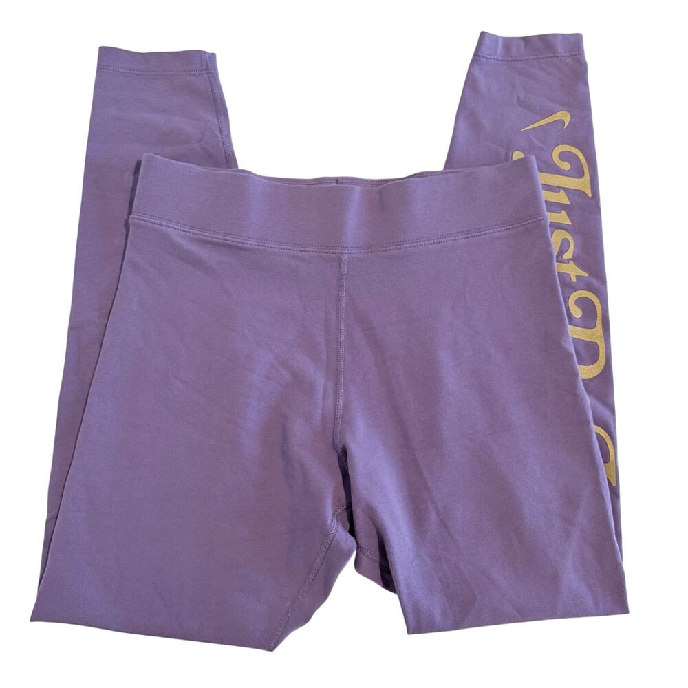 Nike Cotton Leggings Women Medium Purple High Rise Stretch Athletic Pants